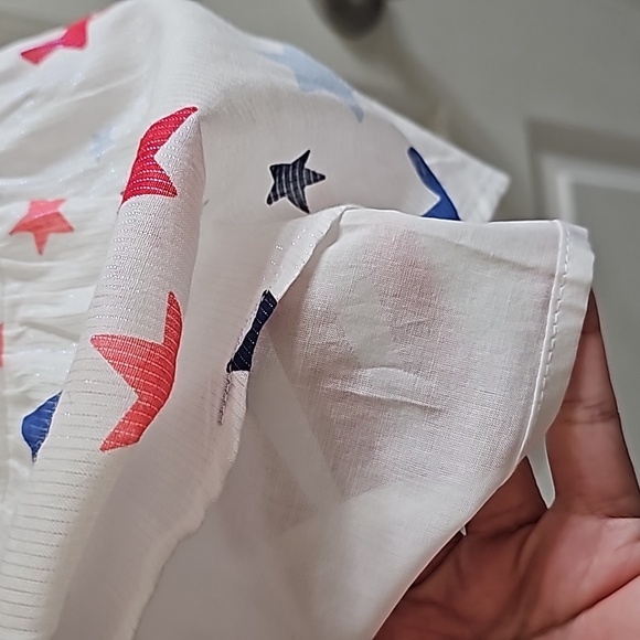 Cat & Jack white summer dress with red and blue multi star summer dress - Picture 5 of 14